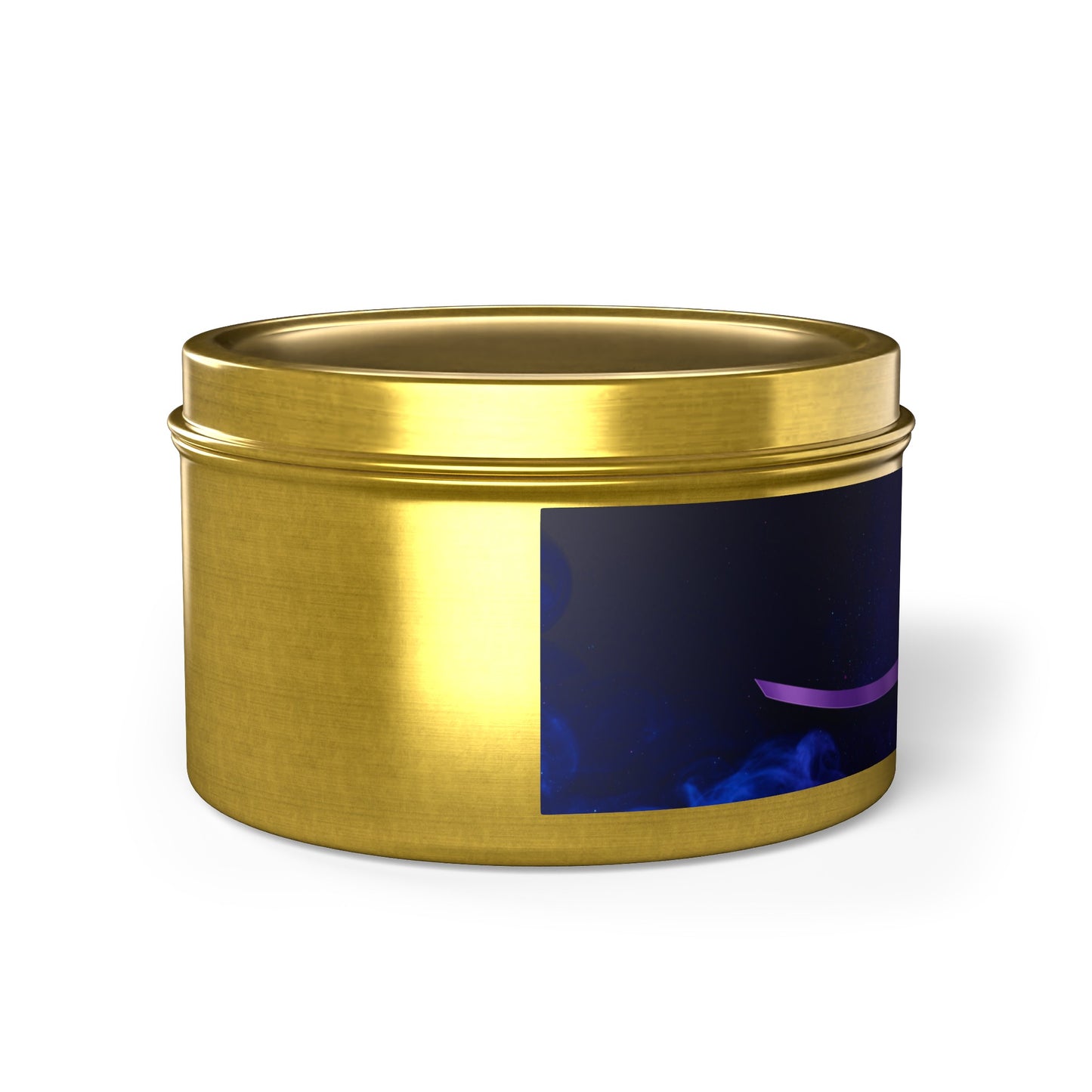 Purple Ribbon Tin Candles