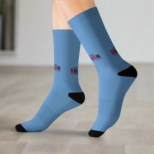 Identifies as American Sublimation Socks Printify