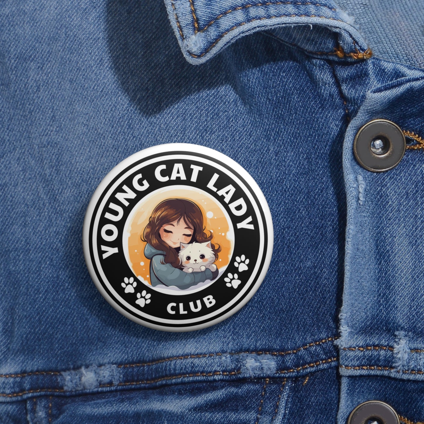 Young Cat Lady Club Pin Buttons