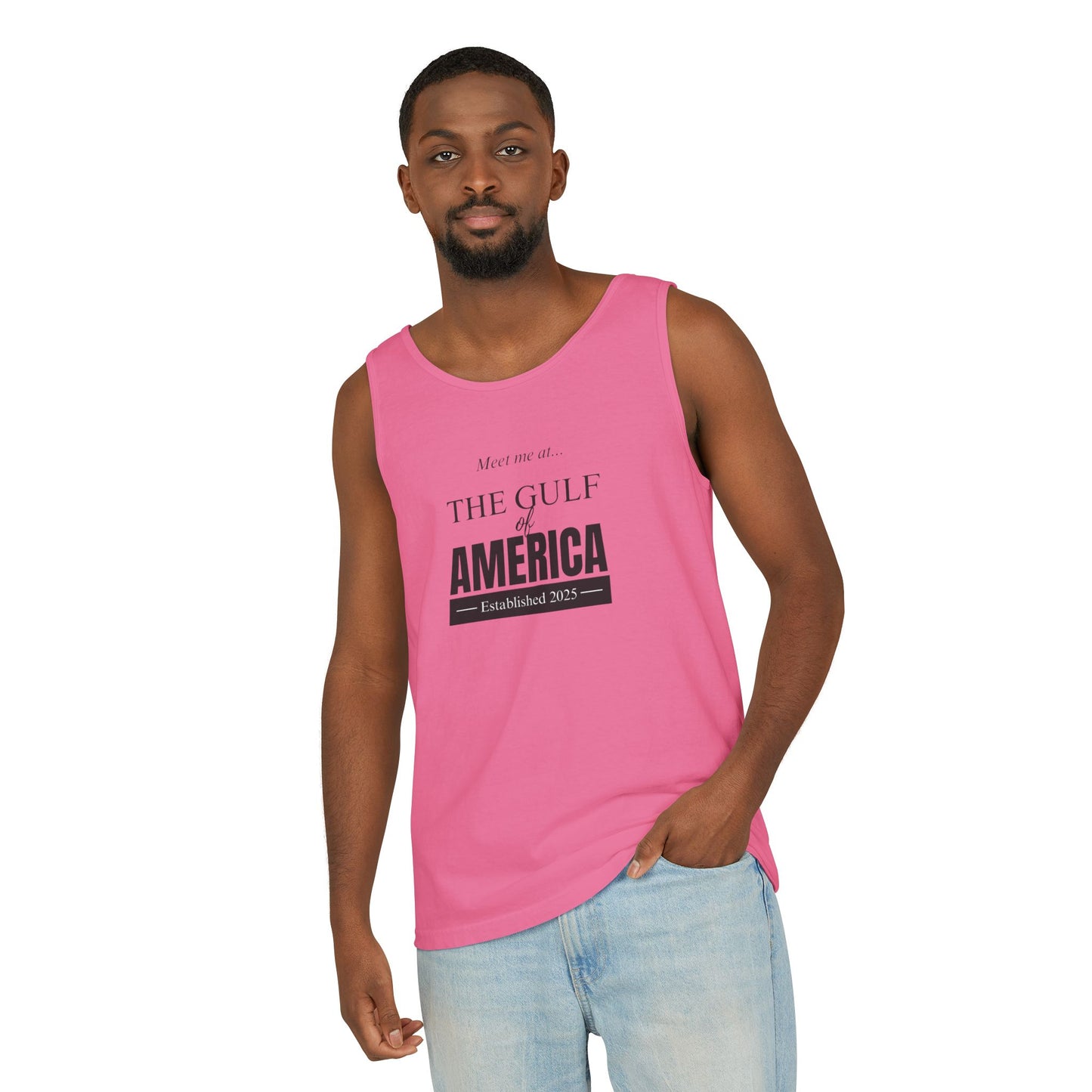 Gulf of America Unisex Garment-Dyed Tank Top - Relaxed Summer Vibes