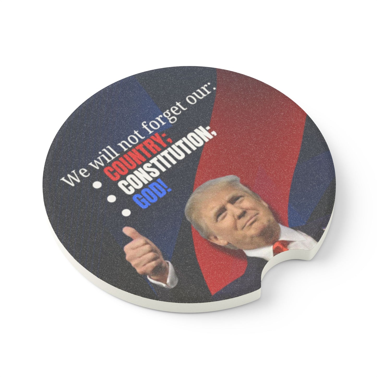 Trump Country Constitution God Soapstone Car Coaster