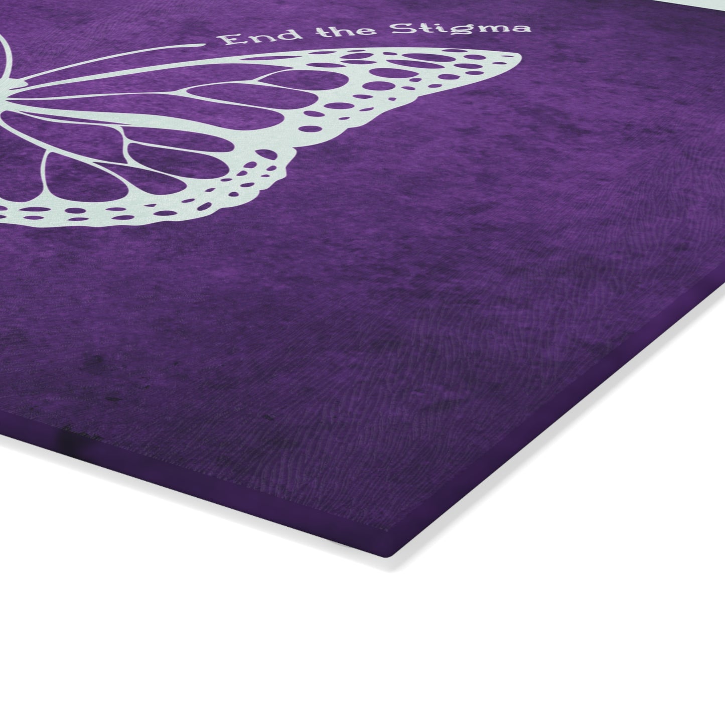 Epilepsy Awareness Glass Cutting Board - End the Stigma