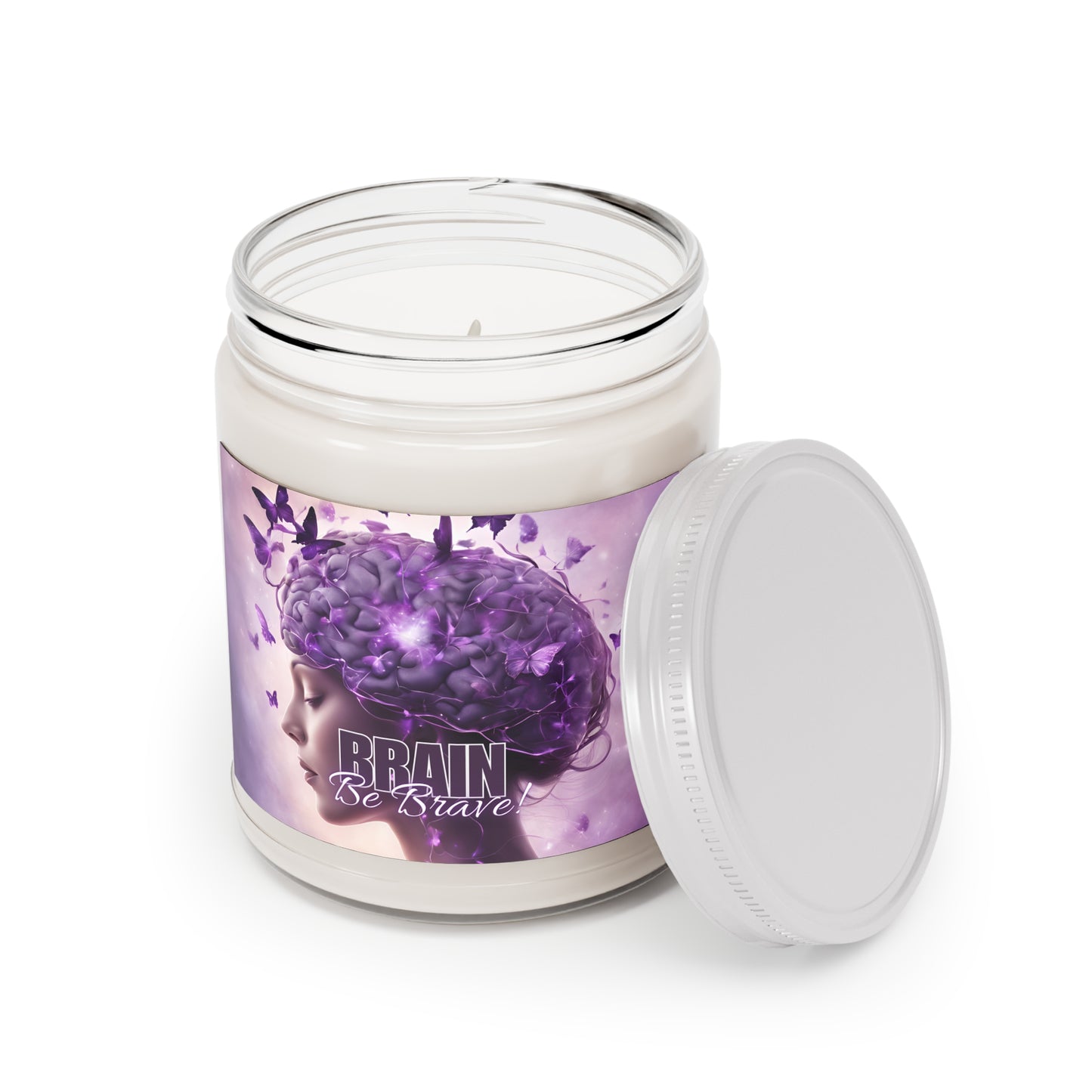 Purple Brain Be Brave Scented Candles, 9oz