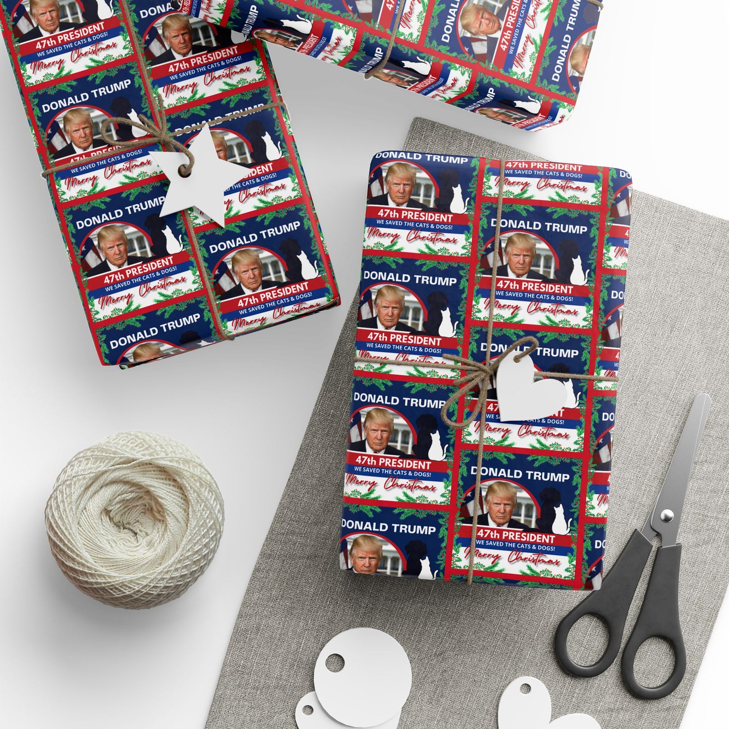 Donald Trump 47th President Christmas Wrapping Papers