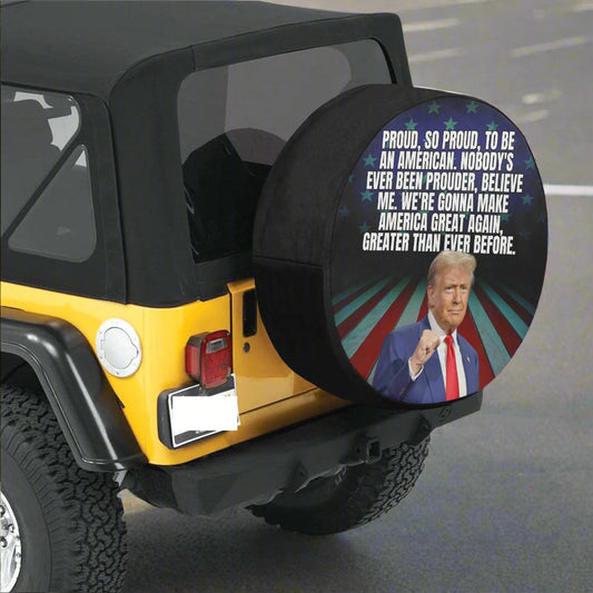 Trump Proud to be American Spare Tire Cover(Large)(17")