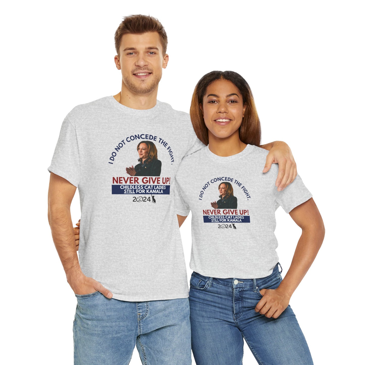 Never Give Up - Kamala Unisex Heavy Cotton Tee