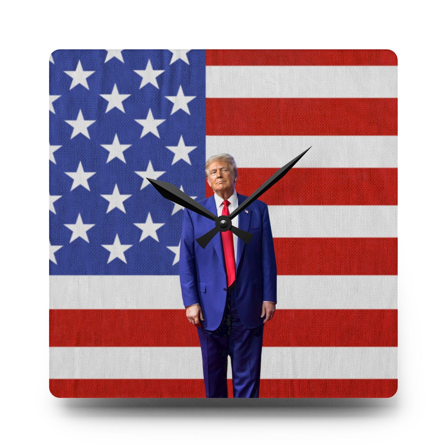 Patriotic Donald Trump Acrylic Wall Clock