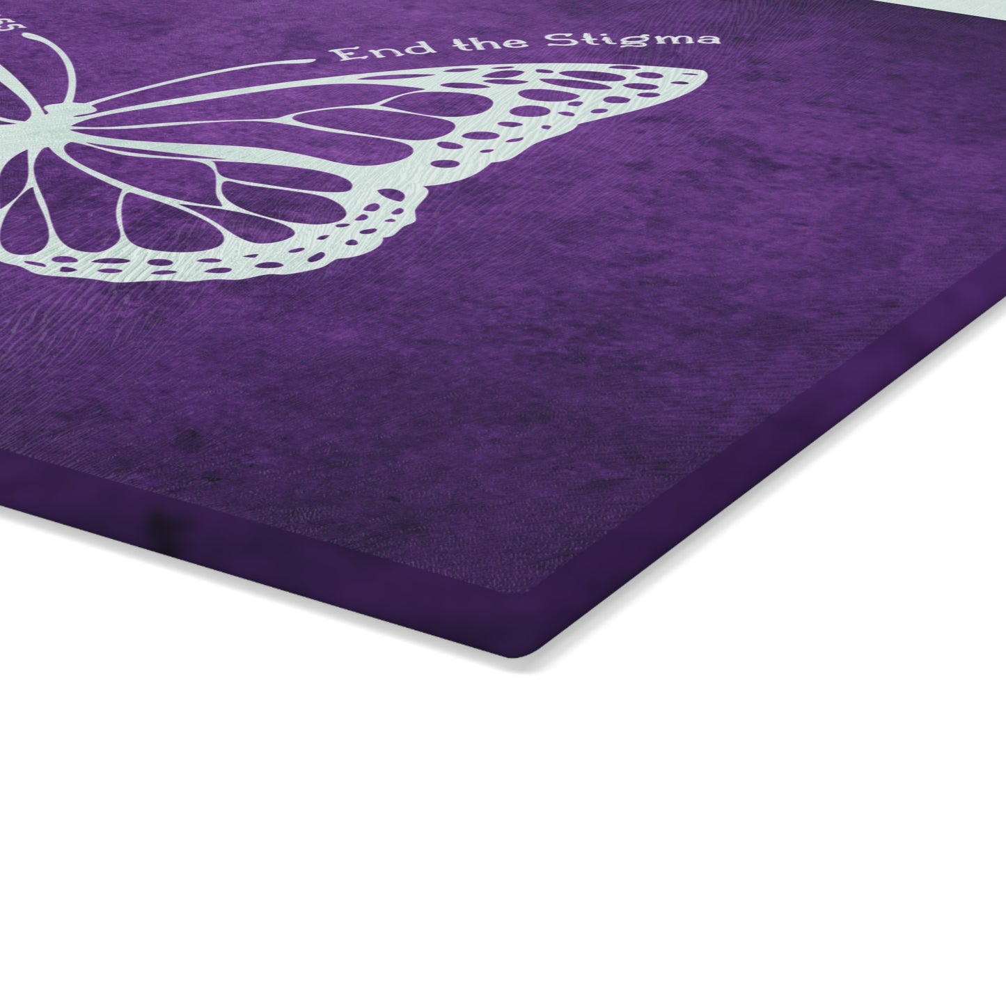 Epilepsy Awareness Glass Cutting Board - End the Stigma