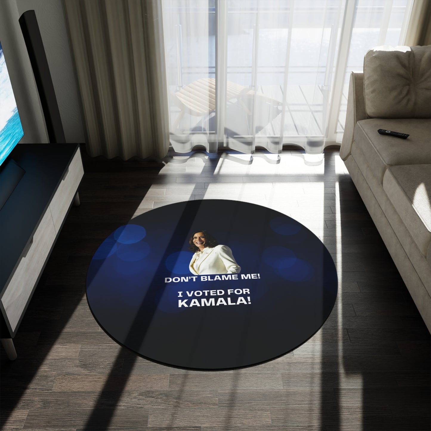 Kamala Harris Round Rug - Political Statement Decor for Home