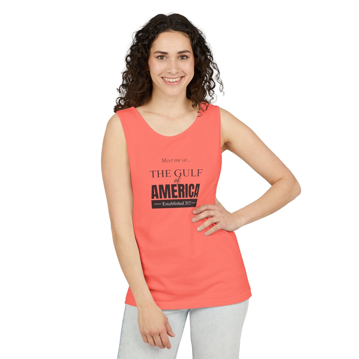 Gulf of America Unisex Garment-Dyed Tank Top - Relaxed Summer Vibes