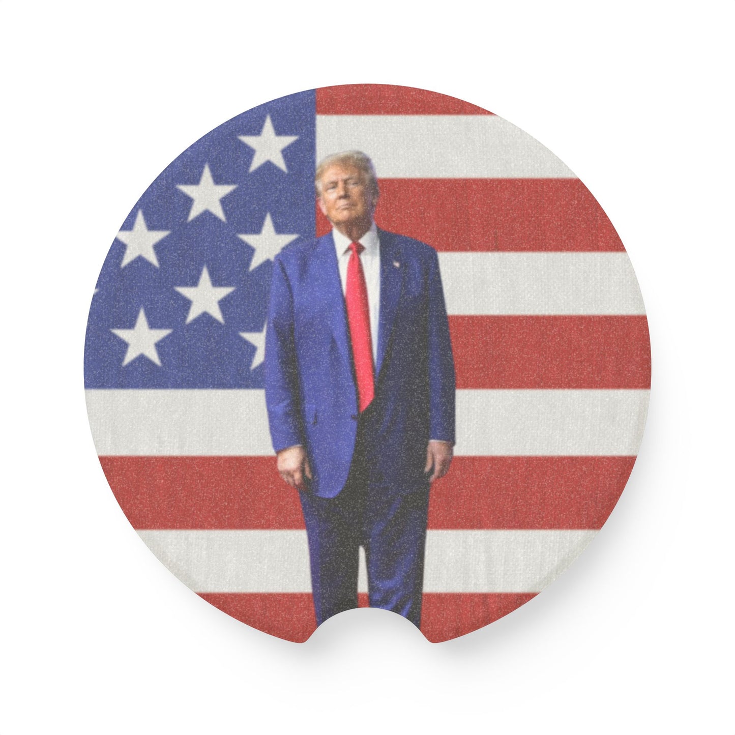 Patriotic Soapstone Car Coaster - Donald Trump Design