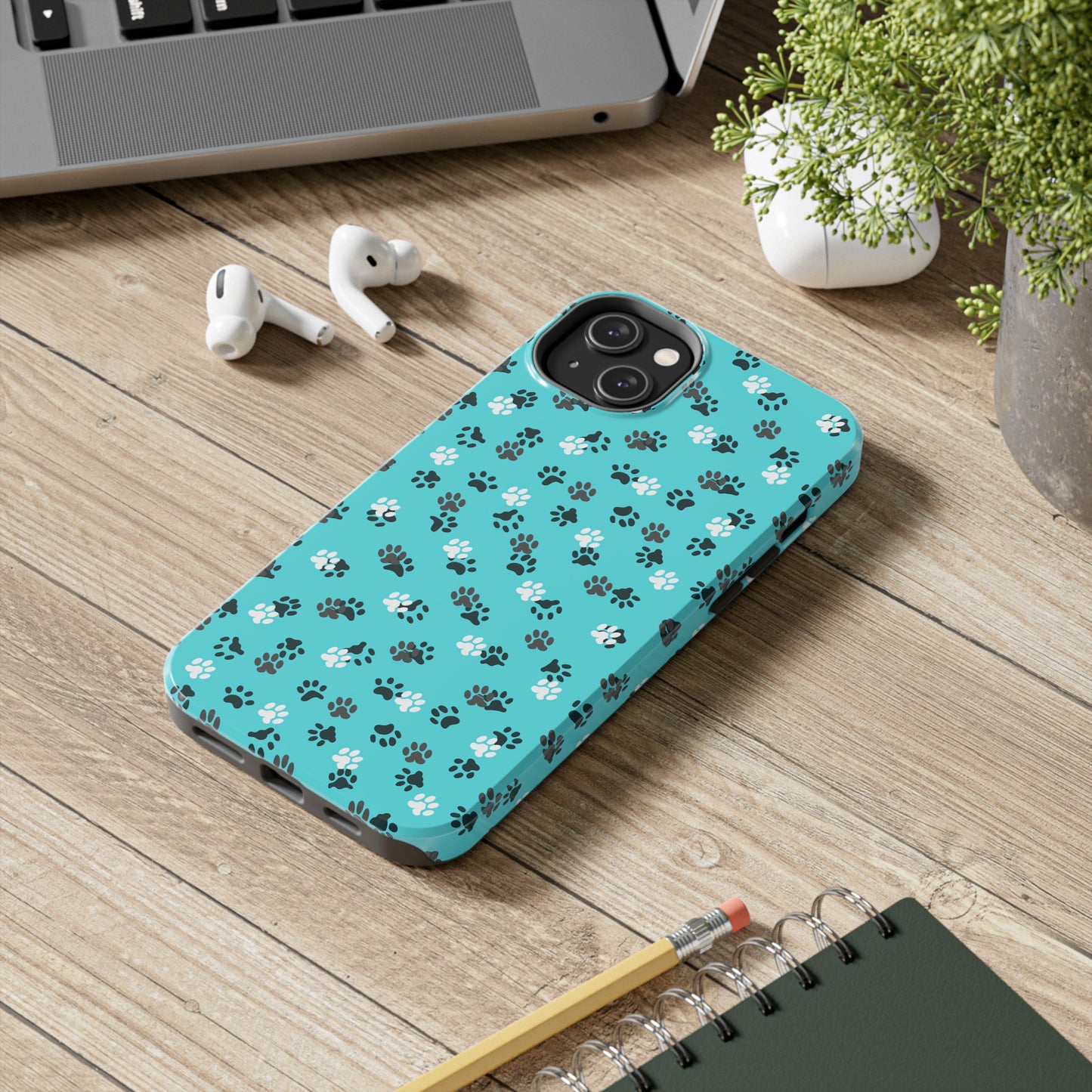 Teal Paws Tough Phone Cases - Phone Case - Epileptic Al’s Shop