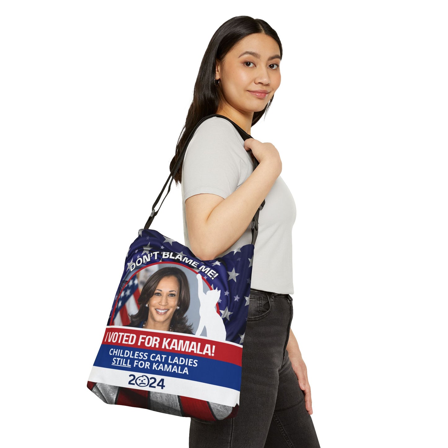 Don't Blame Me - Voted for Kamala Adjustable Tote Bag