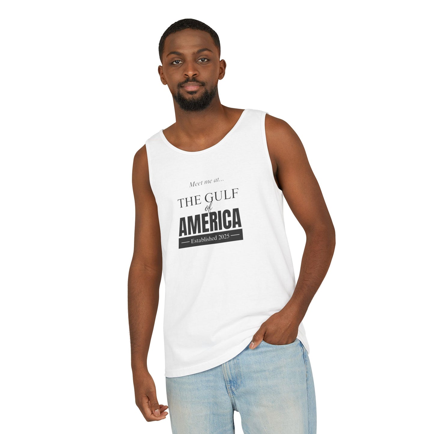 Gulf of America Unisex Garment-Dyed Tank Top - Relaxed Summer Vibes