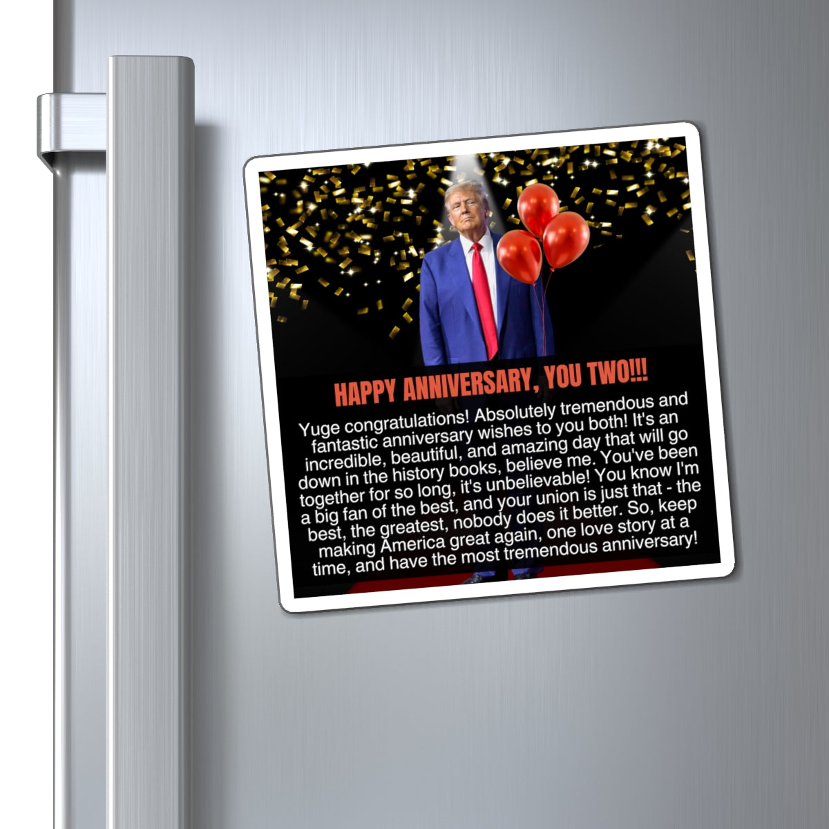 Anniversary Congratulations from Donald Trump Magnets