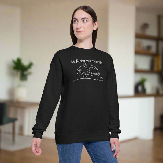 My Furry Valentine Women's Drop Shoulder Sweatshirt