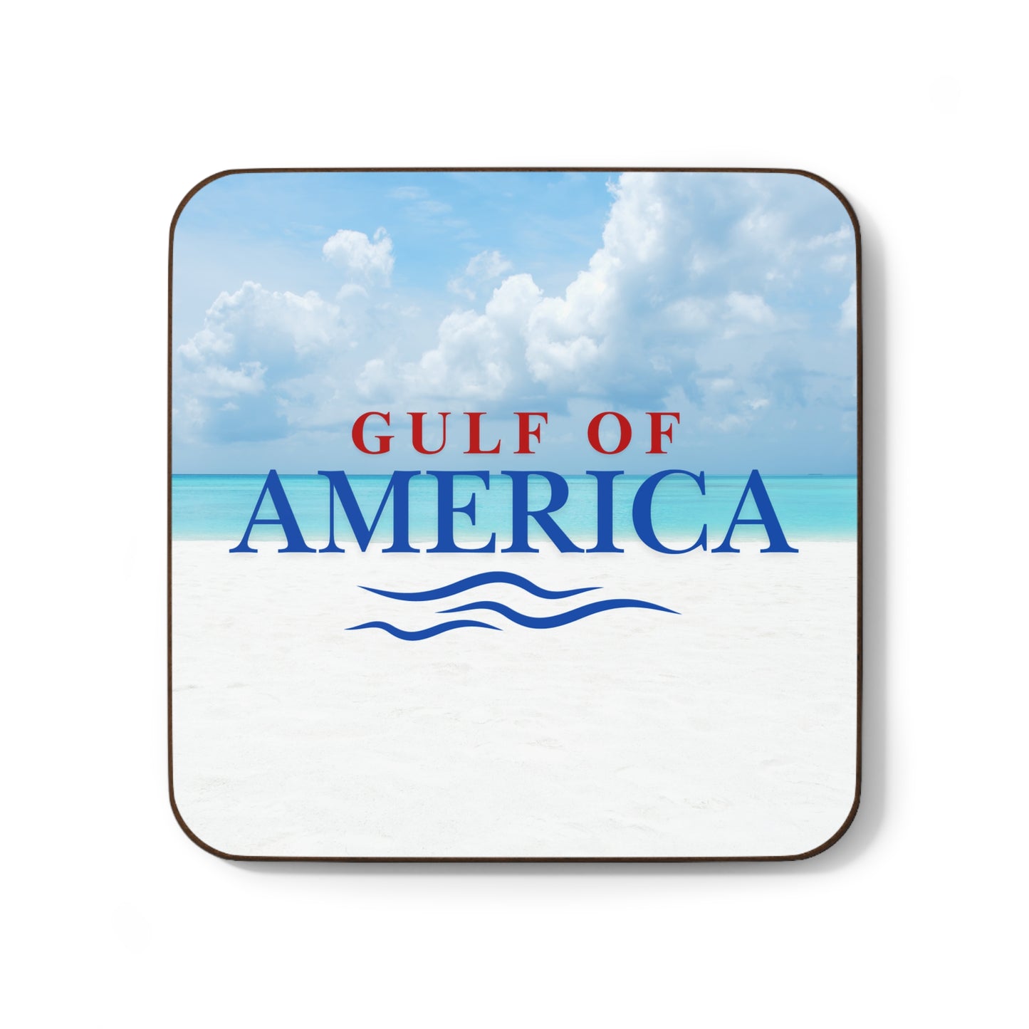 Gulf of America Beach Hardboard Back Coaster