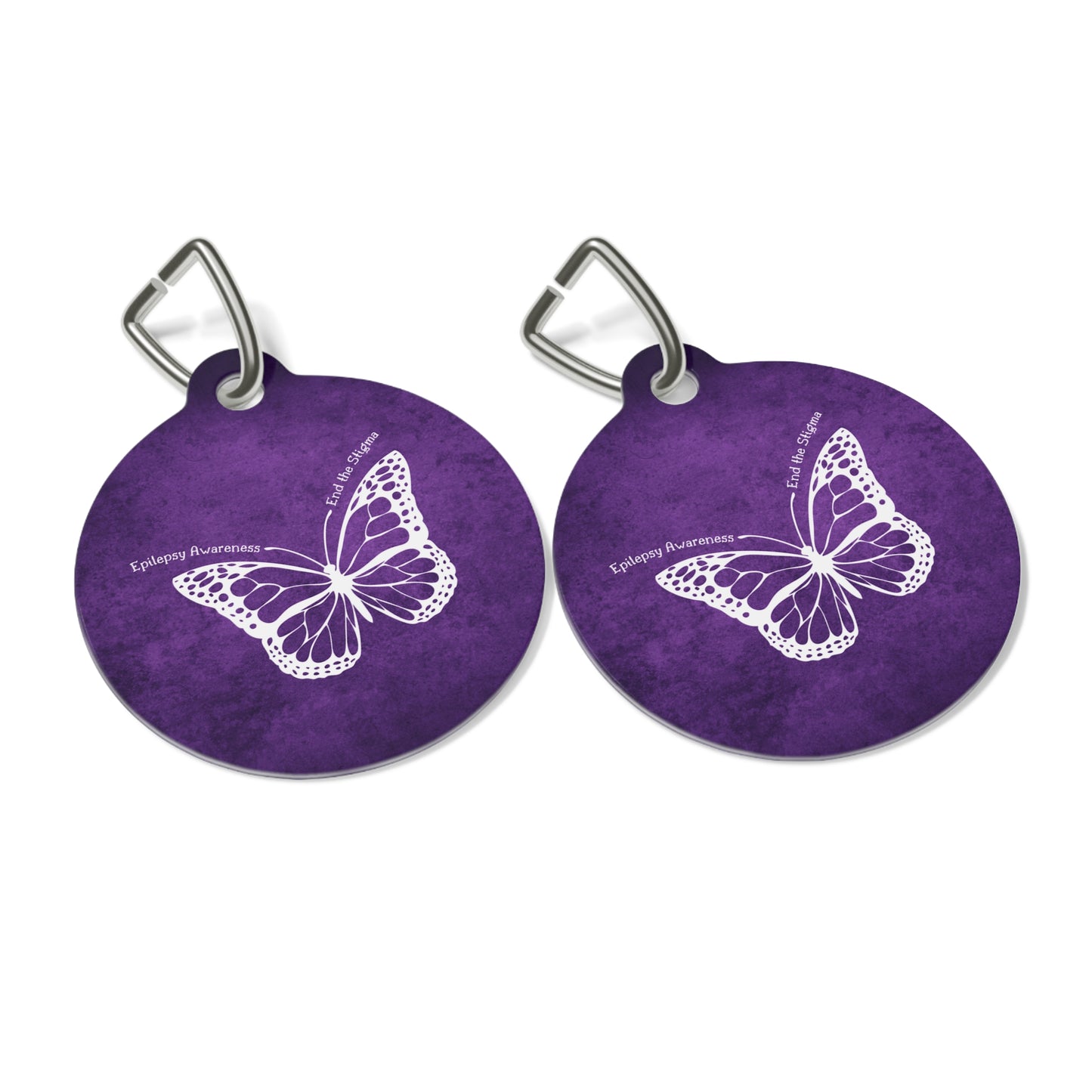 Epilepsy Awareness Pet Tag - Butterfly Design