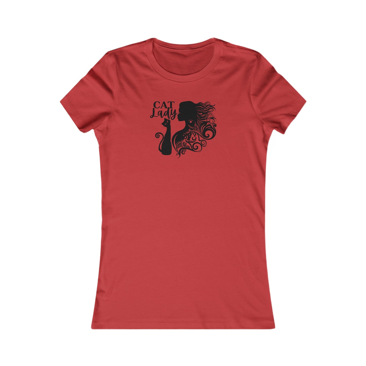 Curly Cat Lady Women's Favorite Tee - T - Shirt - Epileptic Al’s Shop