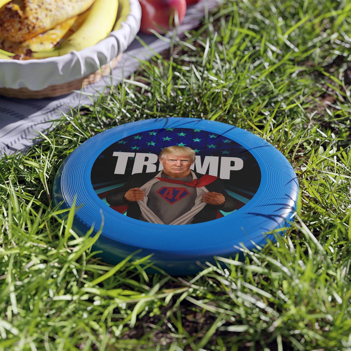 Trump Superhero Frisbee – Fun Outdoor Toy for Fans & Events