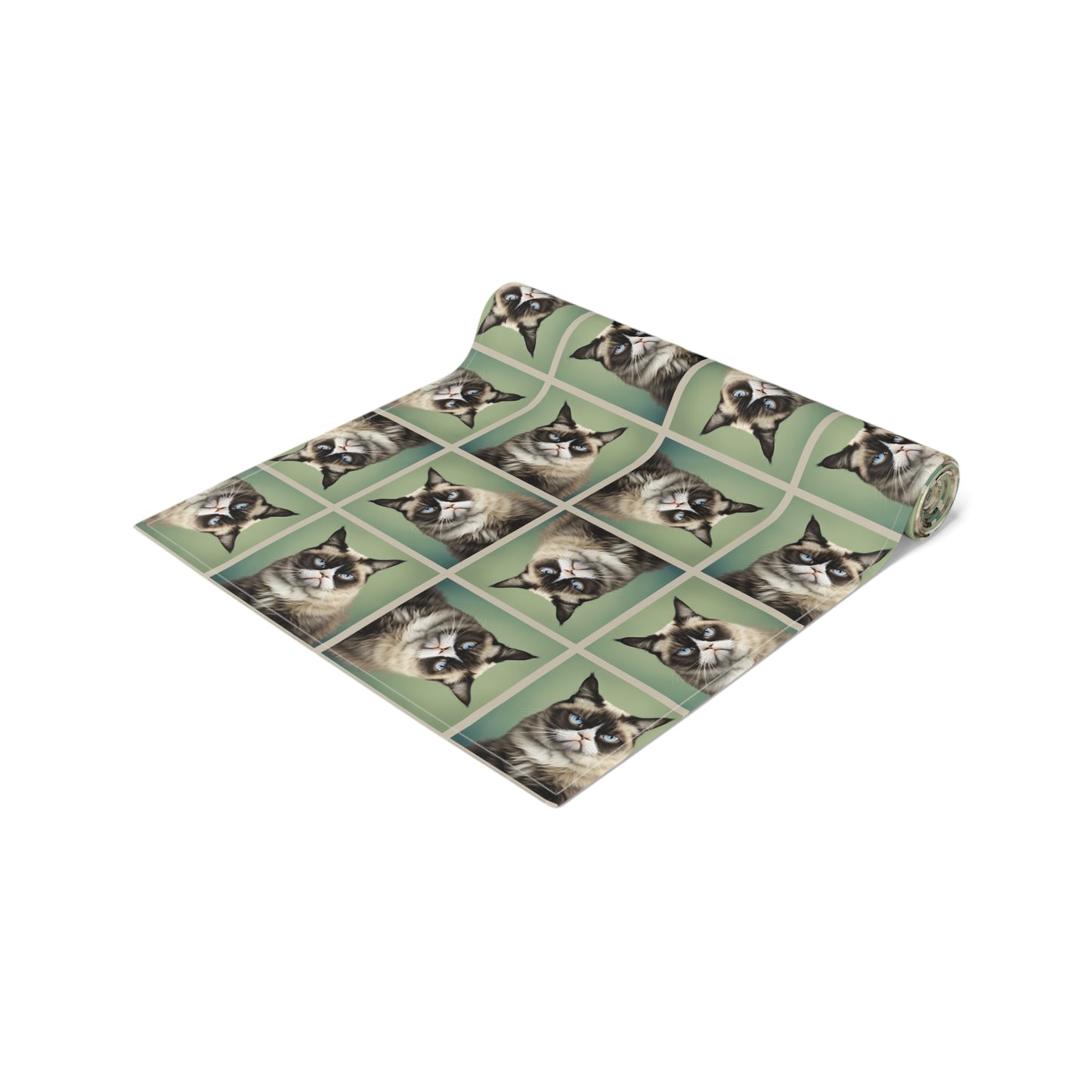 Whimsical Cat Print Table Runner - Perfect for Cat Lovers and Home Decor