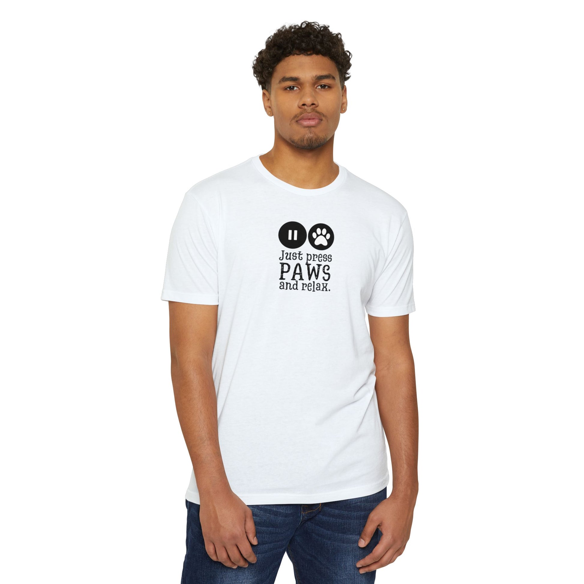 Just Press Paws Unisex CVC Short Sleeve Jersey T - shirt - T - Shirt - Epileptic Al’s Shop