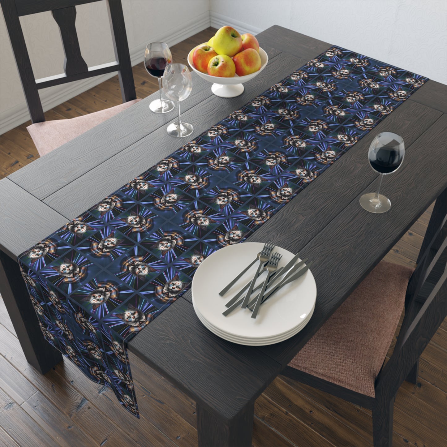 Clown Cat Novelty Table Runner