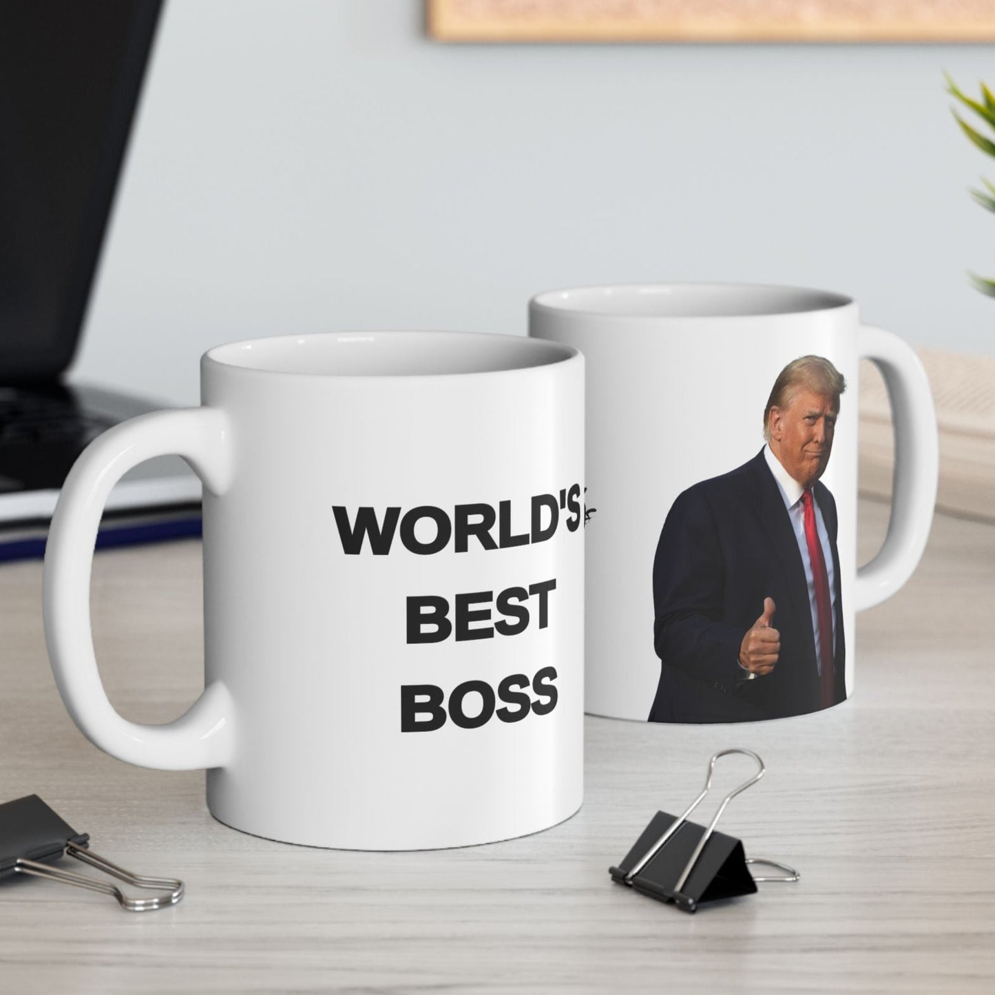 Trump: World's Best Boss Ceramic Mug, (11oz, 15oz)