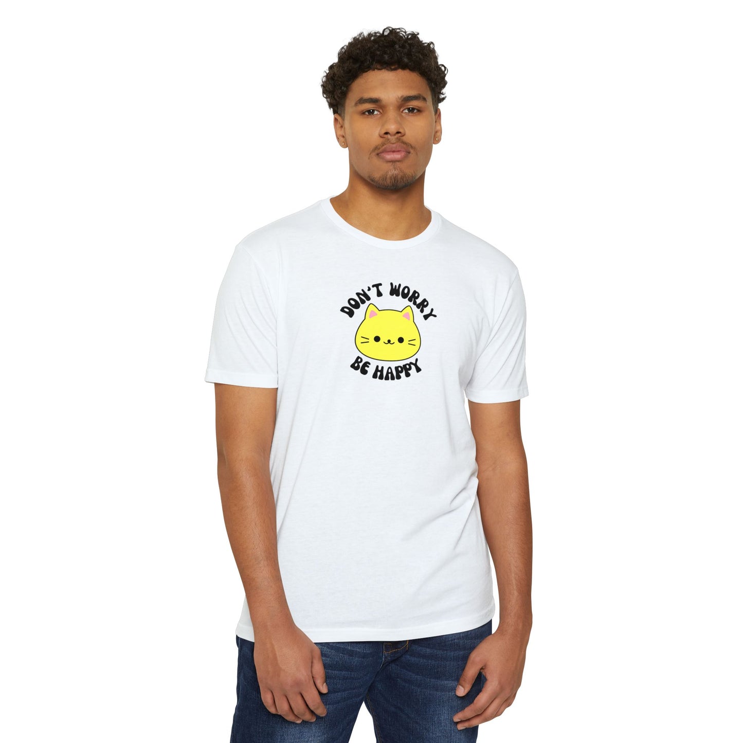 Don't Worry Be Happy Unisex CVC Jersey T - shirt - T - Shirt - Epileptic Al’s Shop