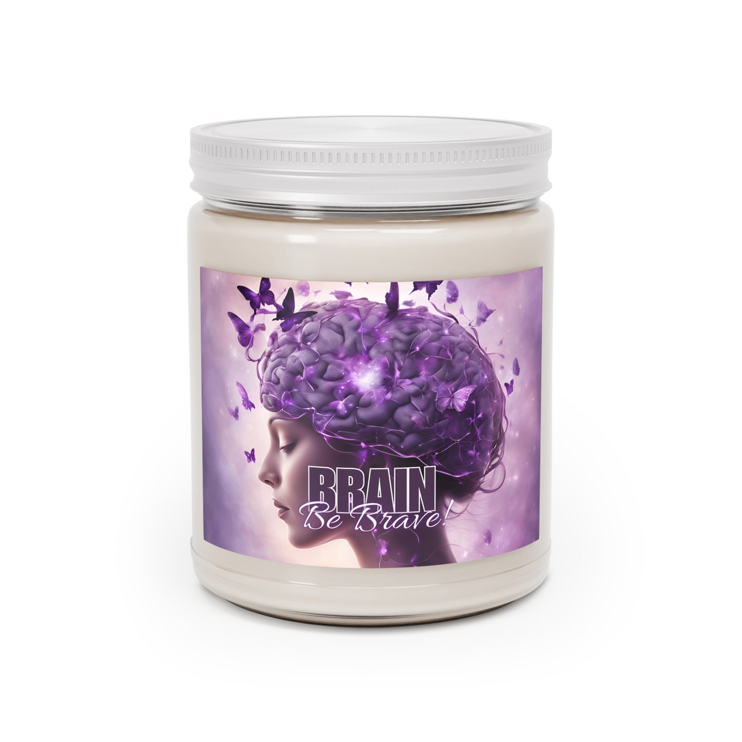 Purple Brain Be Brave Scented Candles, 9oz