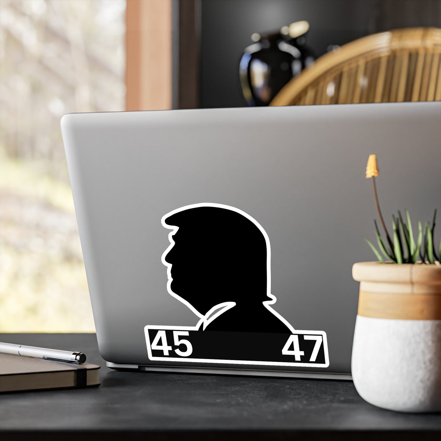 Trump 45 47 Silhouette Sticker for Home Decor