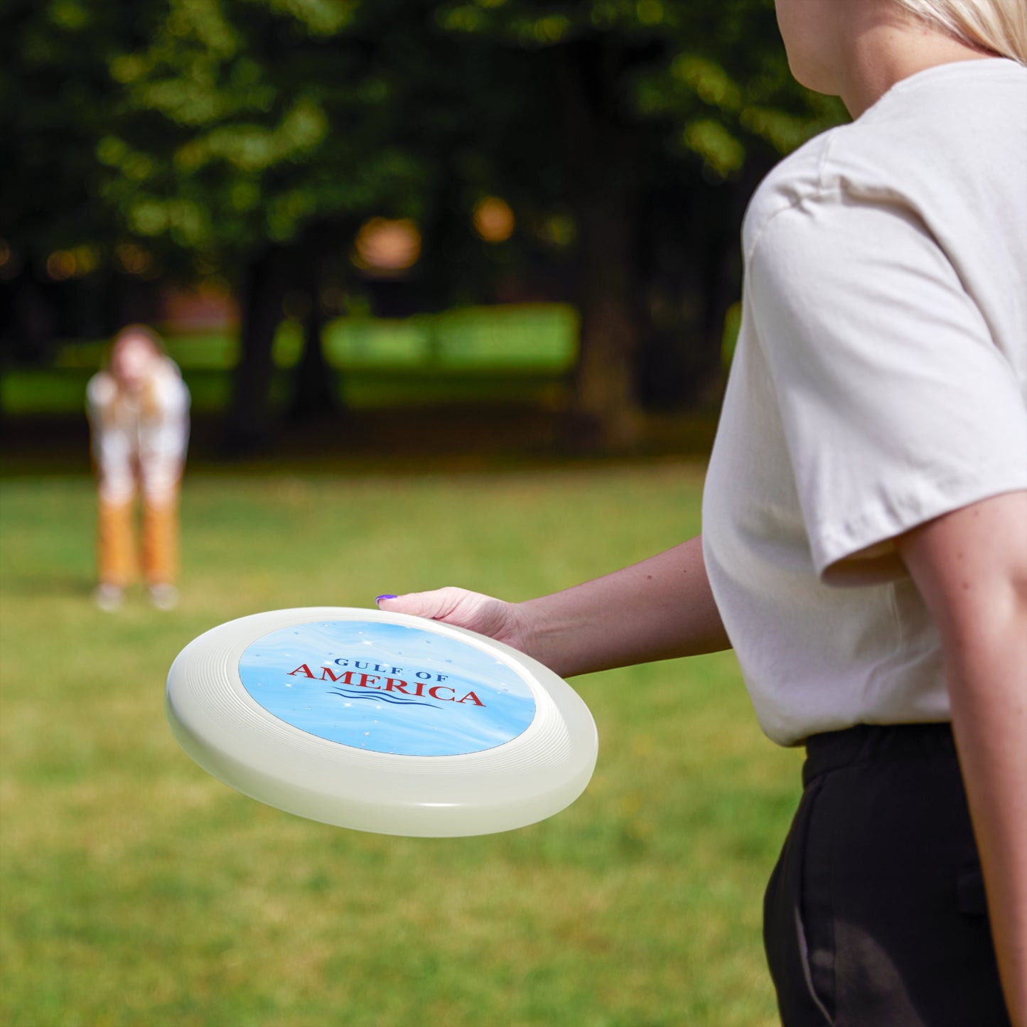 Gulf of America Blue Stars Frisbee - Outdoor Fun for Summer Activities