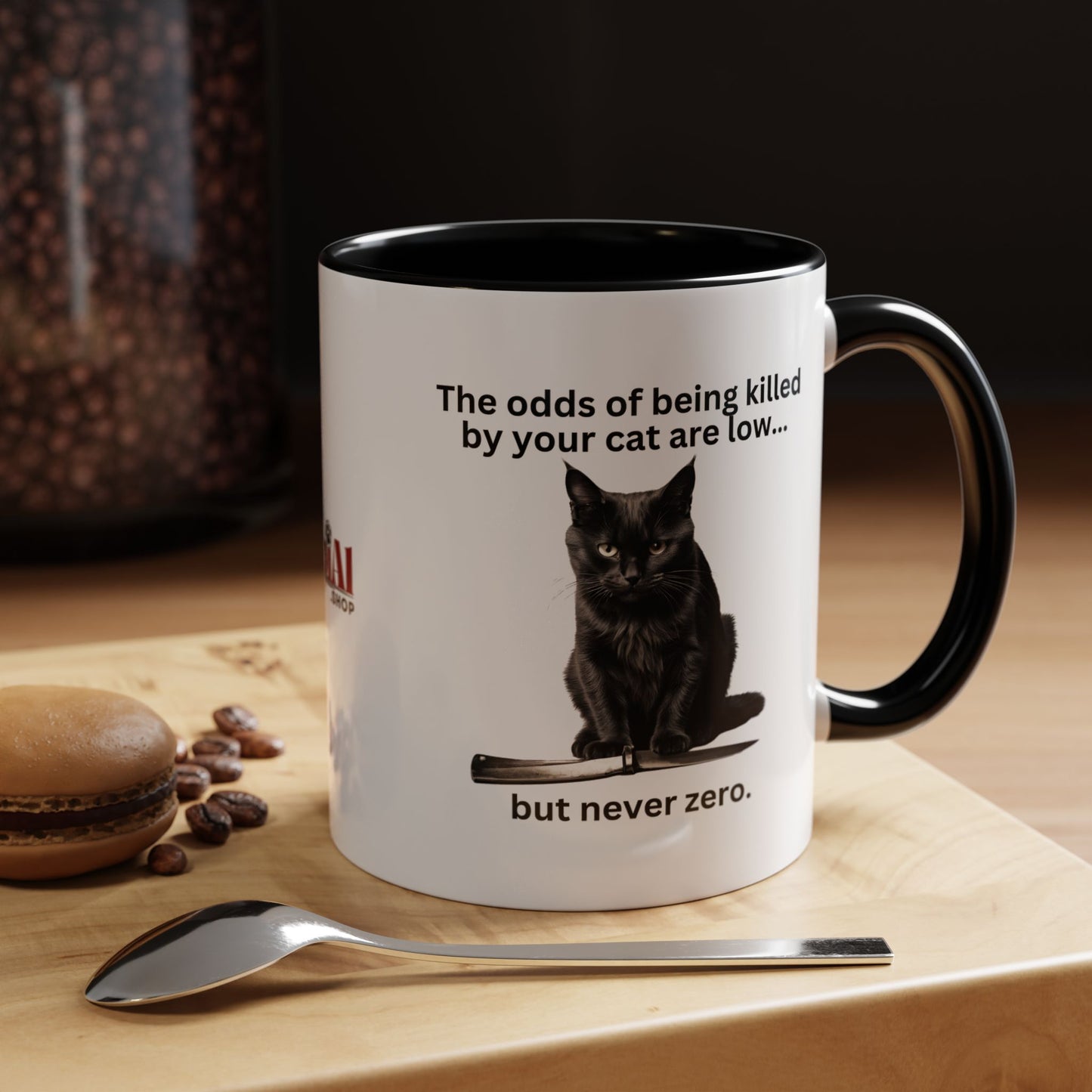 Killer Cat Odds Accent Coffee Mug (11, 15oz)