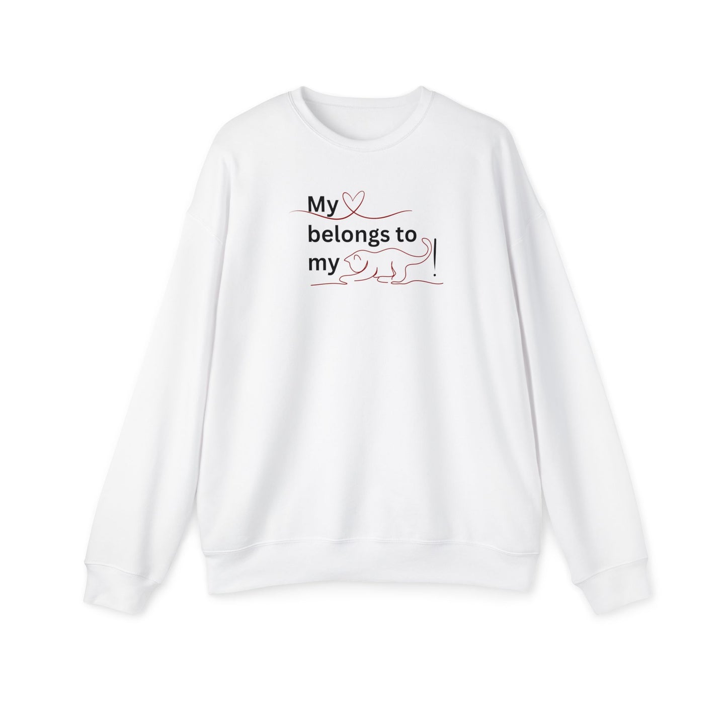 My Heart Belongs to my Cat Women's Drop Shoulder Sweatshirt