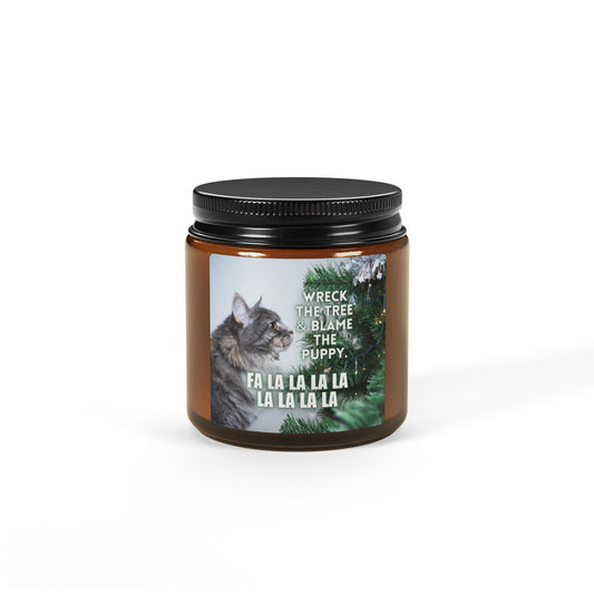 Wreck the Tree Scented Soy Candle (Amber Jar)