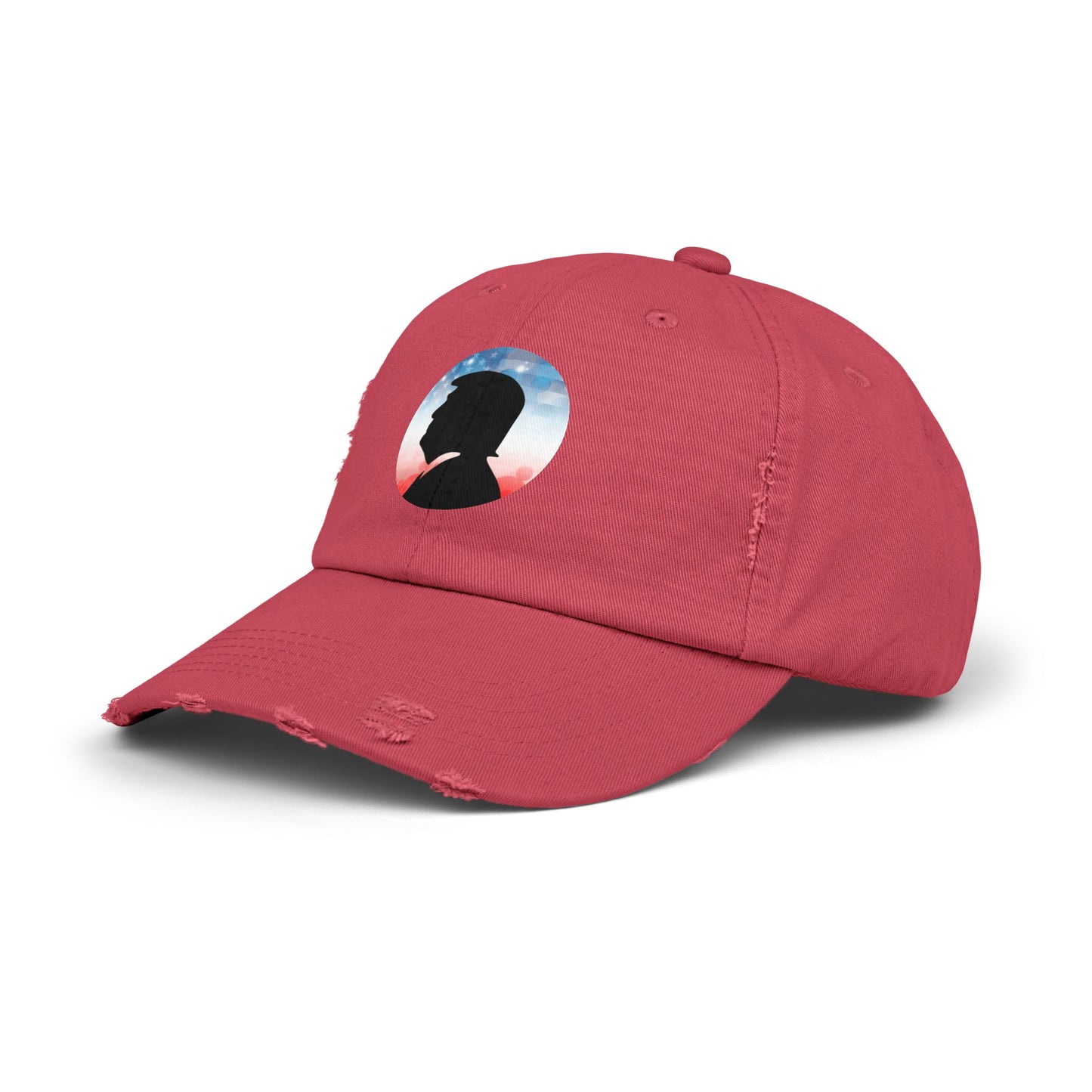 Trump Silhouette Unisex Distressed Americana Cap