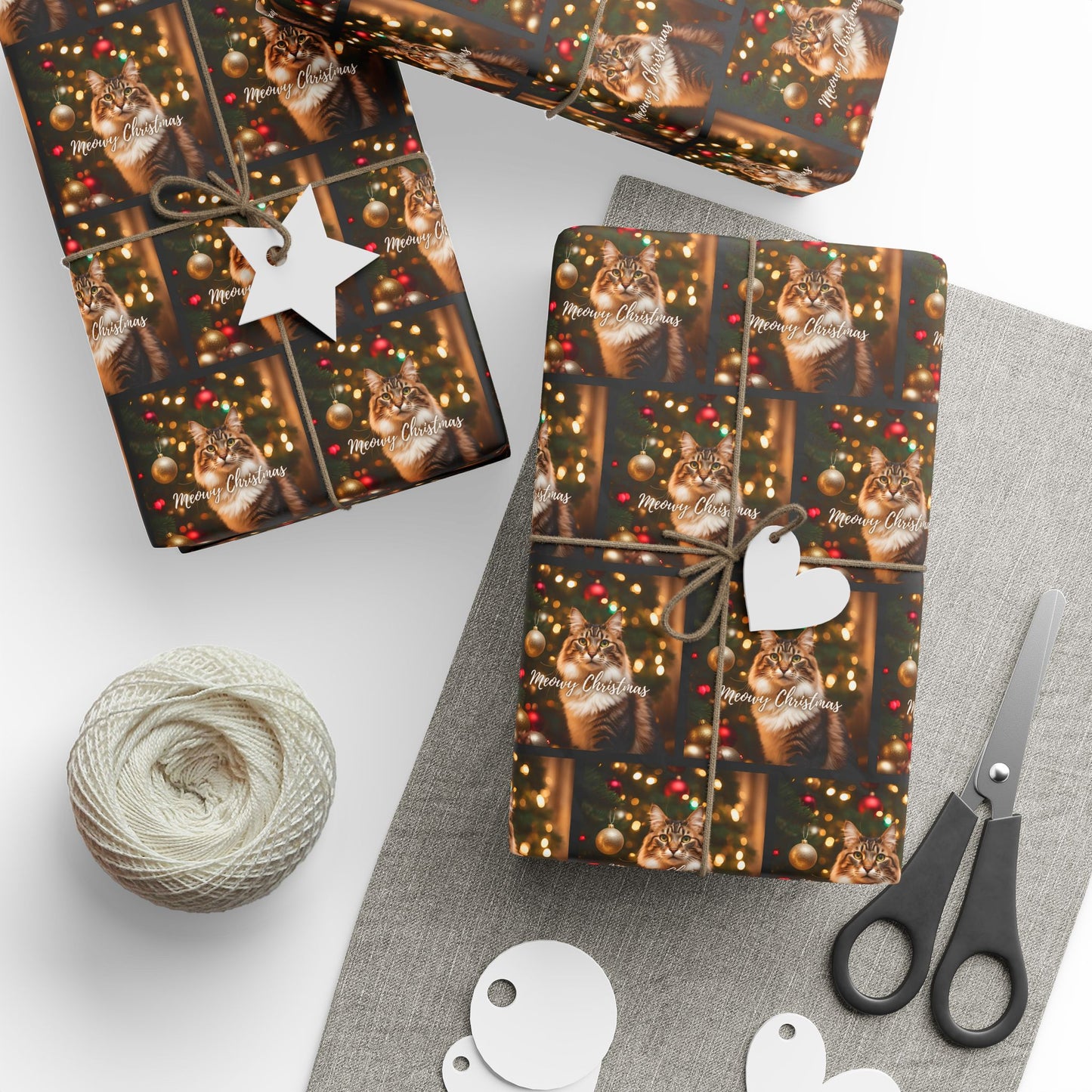 Meowy Christmas Tabby Wrapping Papers