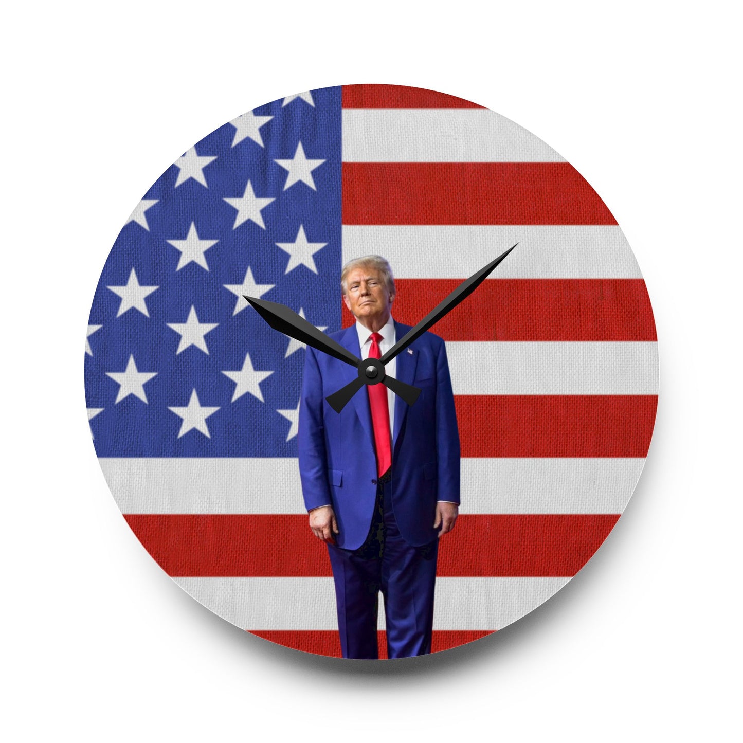 Patriotic Donald Trump Acrylic Wall Clock