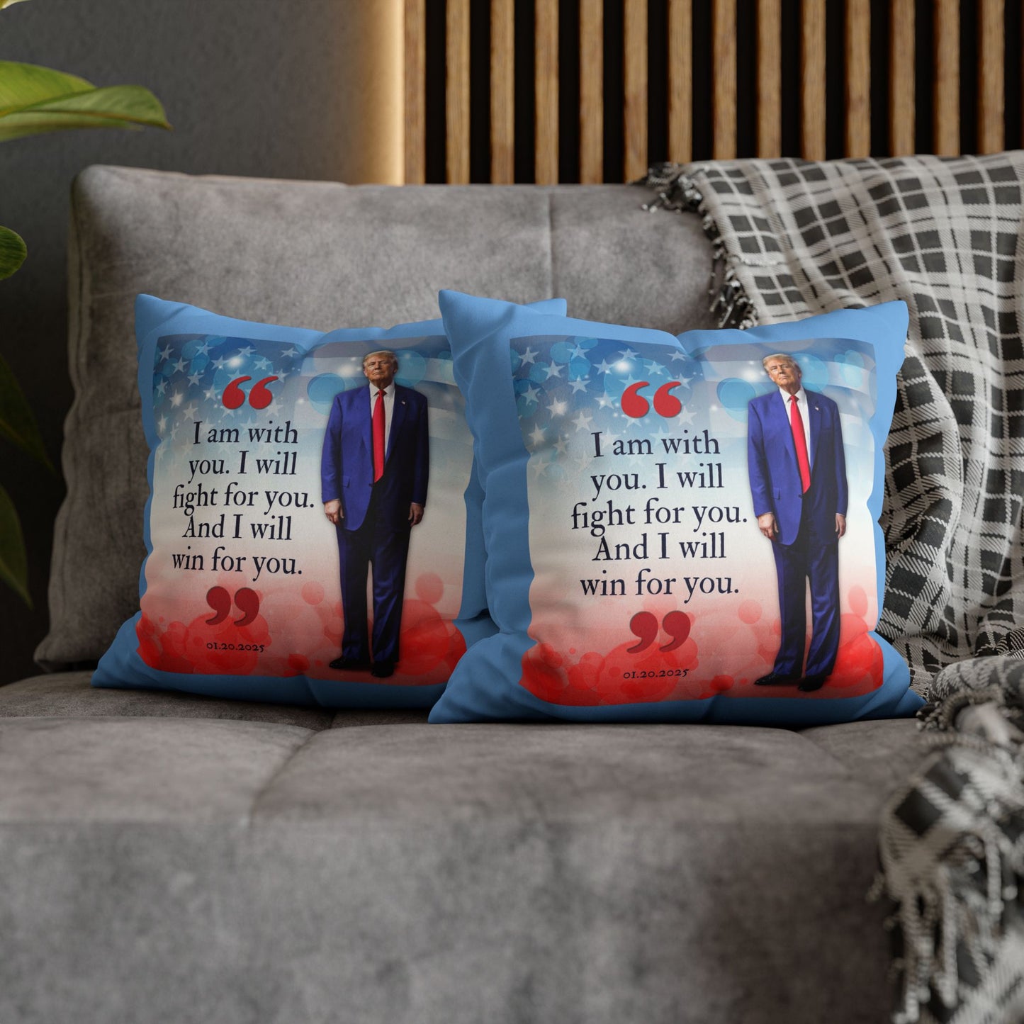 Trump Quote Faux Suede Pillowcase