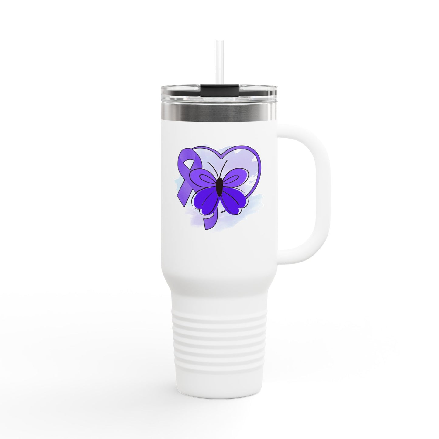 Purple Ribbon Insulated Travel Mug | 40oz | Epilepsy Awareness