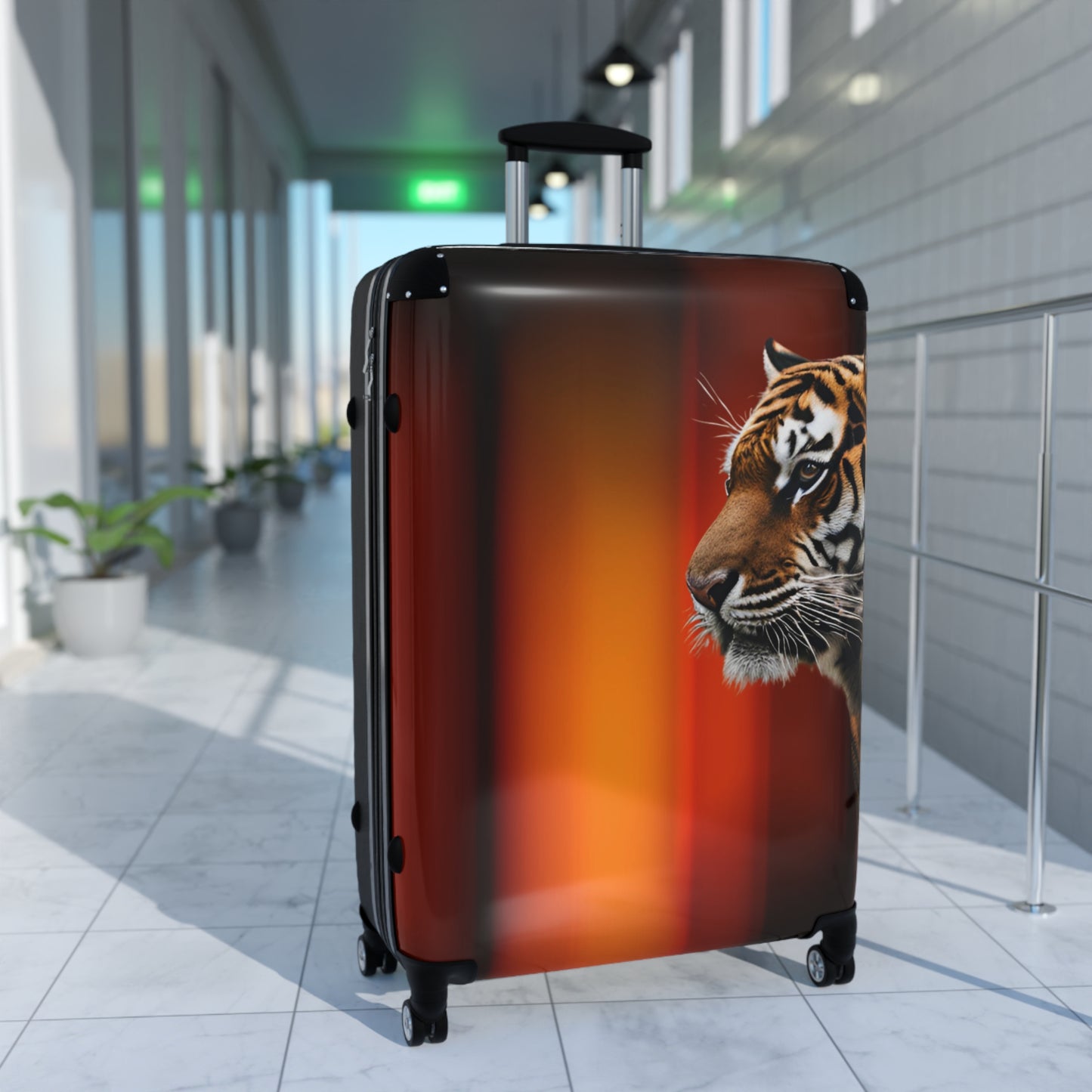 Tiger Print Suitcase - Stylish Travel Luggage for Adventurers