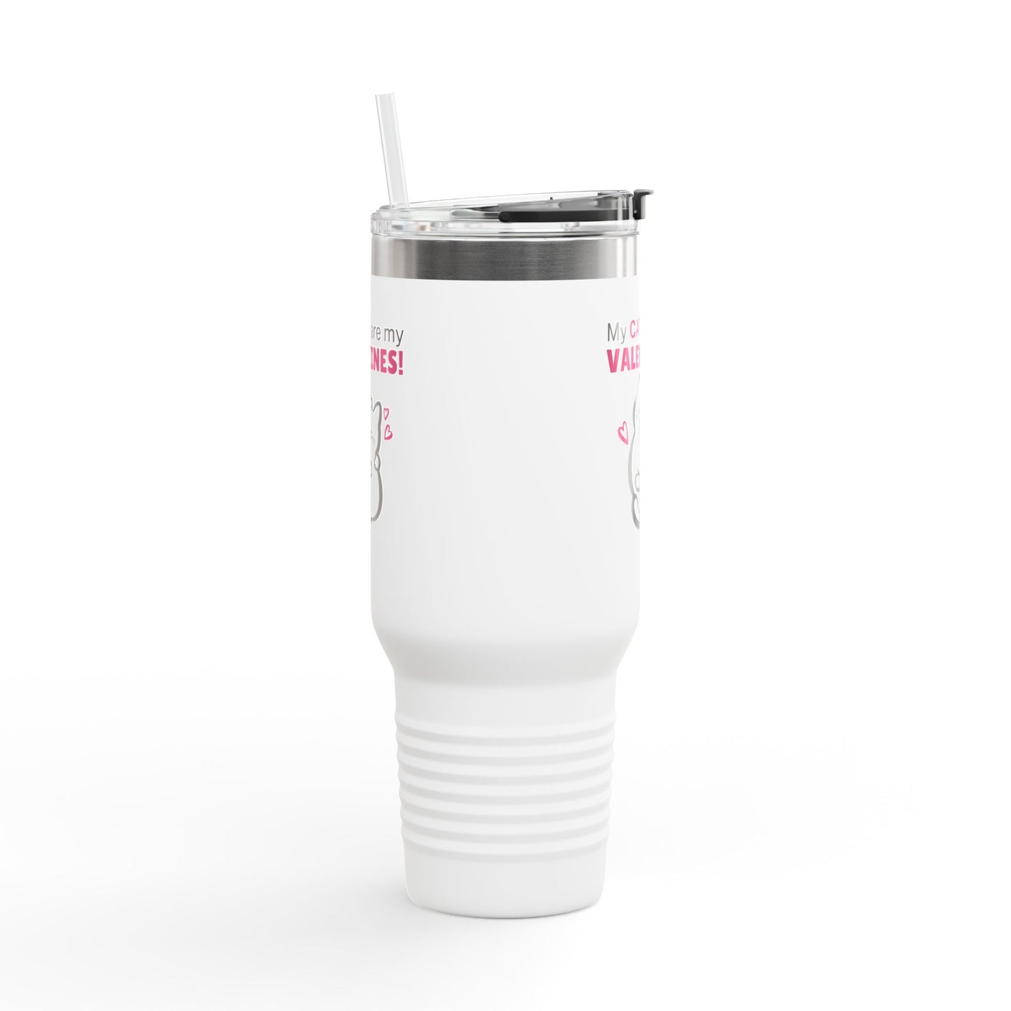 My Cats are my Valentines Insulated Travel Mug, 40oz