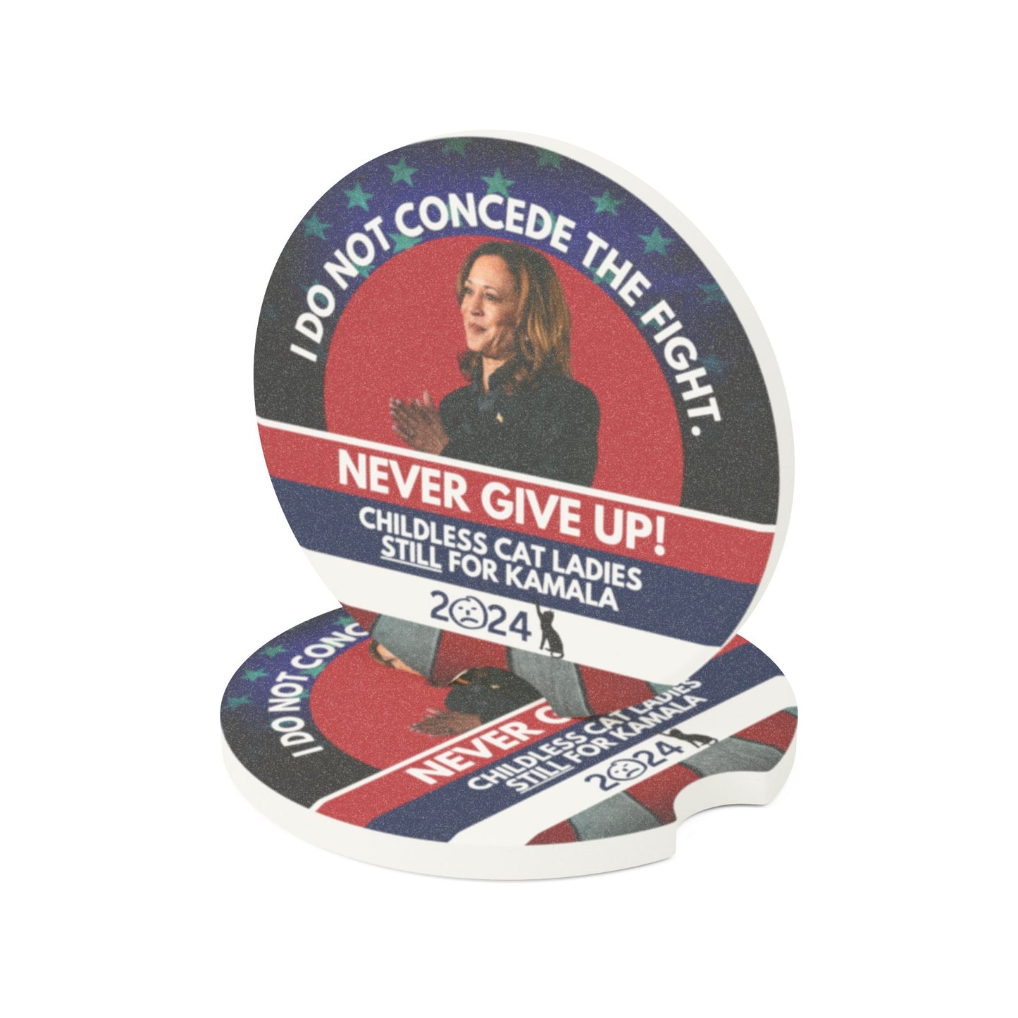 Never Give Up - Kamala Soapstone Car Coaster