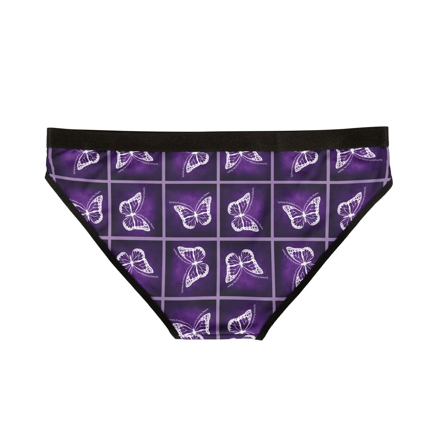 Purple Butterfly Print Women's Underwear - Epilepsy Awareness