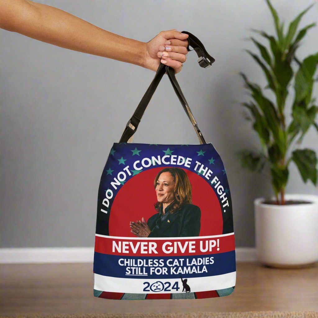 Never Give Up - Kamala Adjustable Tote Bag