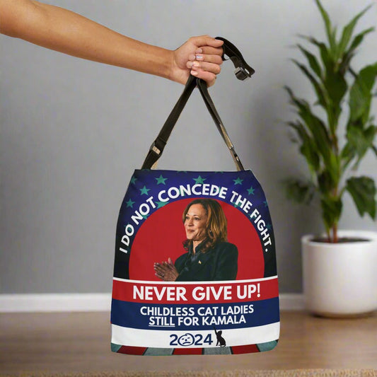 Never Give Up - Kamala Adjustable Tote Bag