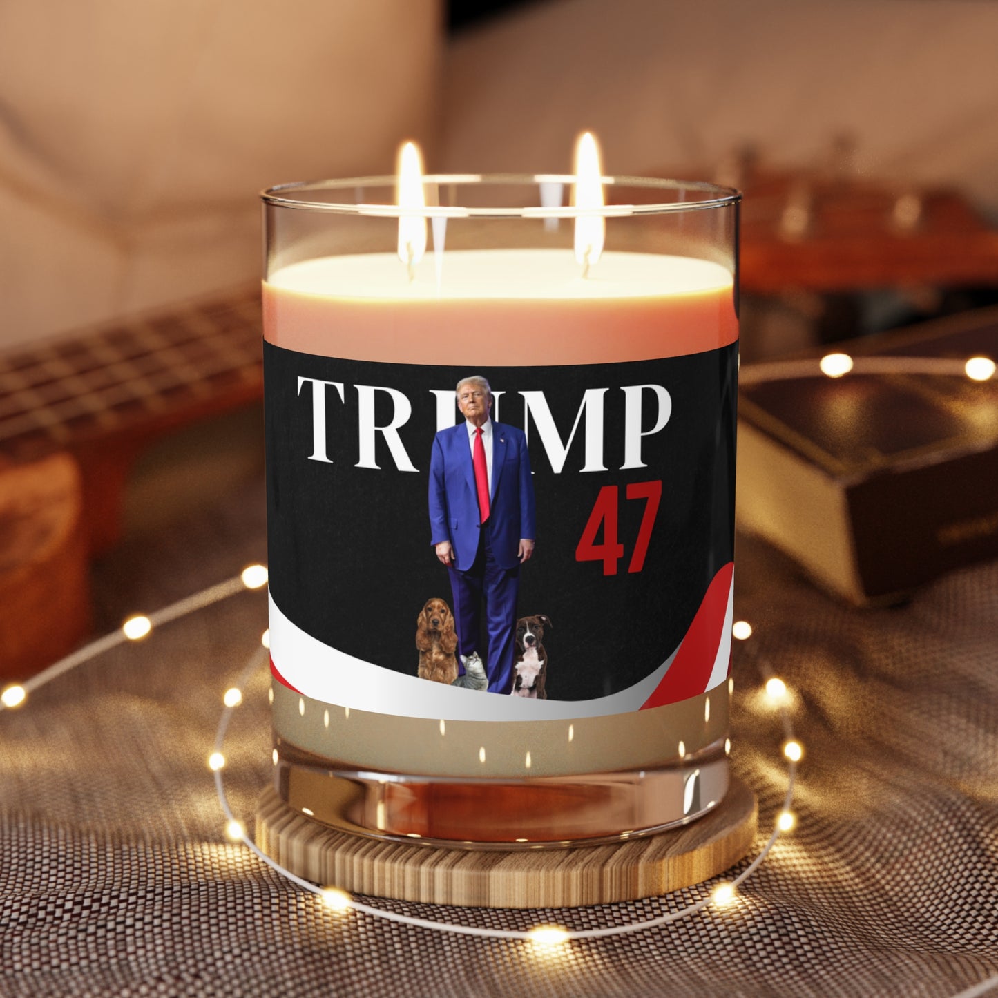 Trump 47 Scented Candle - Full Glass, 11oz