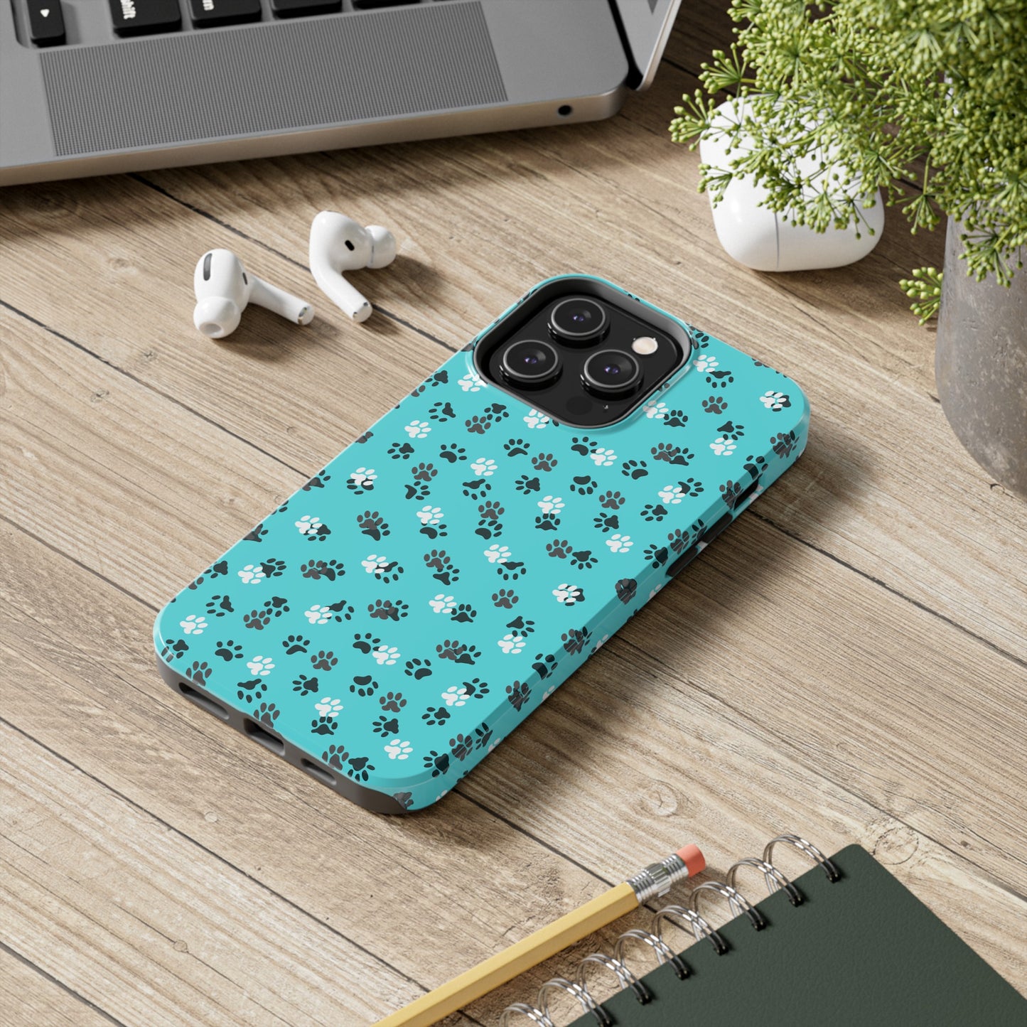 Teal Paws Tough Phone Cases - Phone Case - Epileptic Al’s Shop