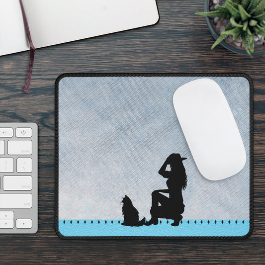 Cowgirl Cat Lady Gaming Mouse Pad