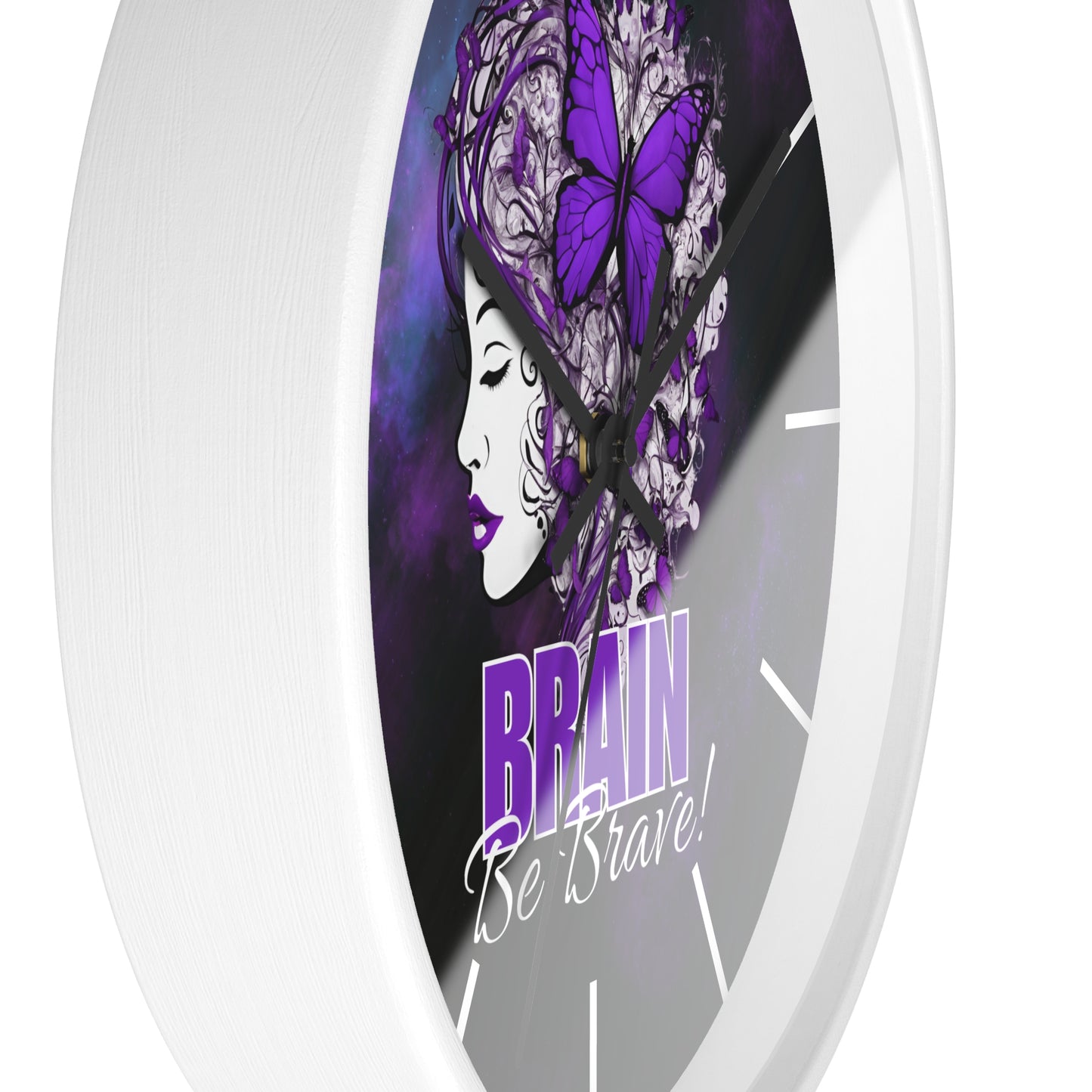 Beautiful Brain Be Brave Wall Clock